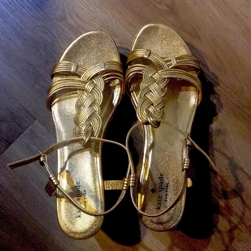 Kate Spade gold sandals size 10